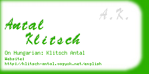 antal klitsch business card